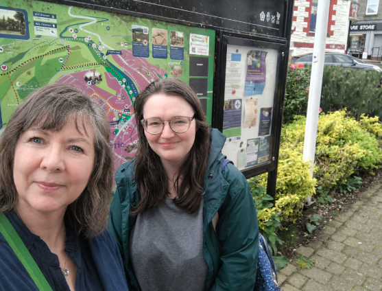 Sheila and Rowan visiting Blairgowrie day centre